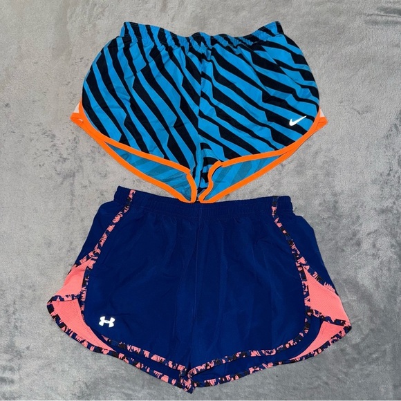 Nike Dri-Fit and Under Armour Athletic Running Shorts Women’s Size Small - Picture 1 of 15